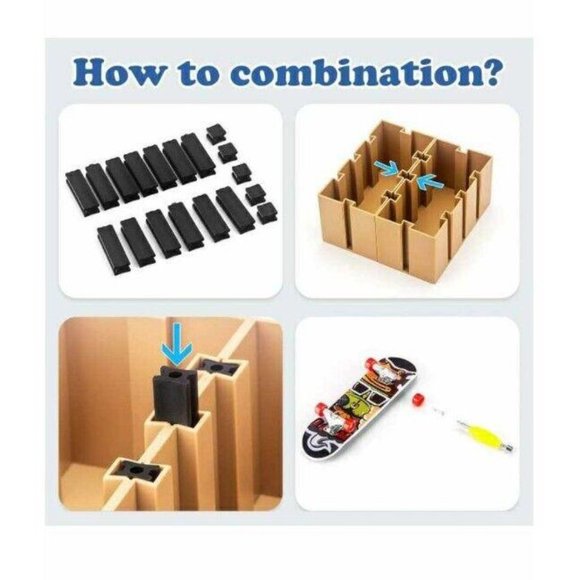 Fingerboard Skatepark with 3 Finger Skateboards Customizable and Buildable - Picture 6 of 8